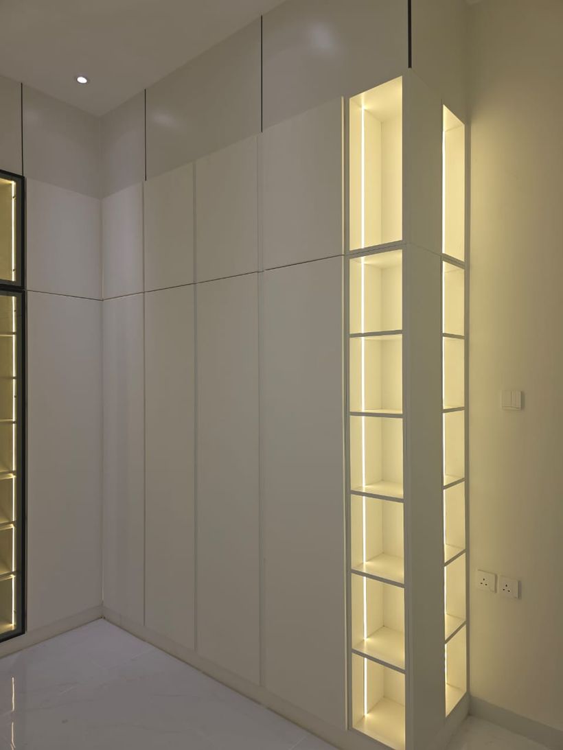 Wardrobe with LED display by Pillarstone in the UAE