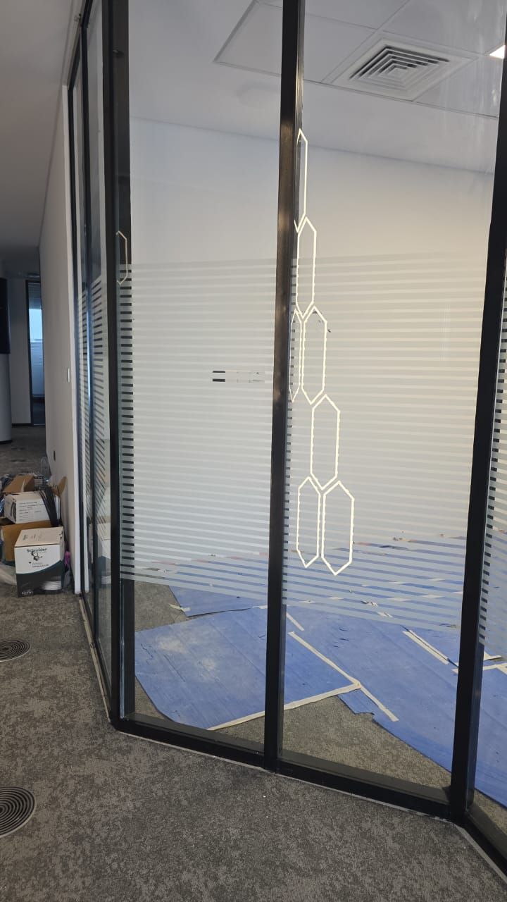 Manifestation glass partition by Pillarstone in the UAE